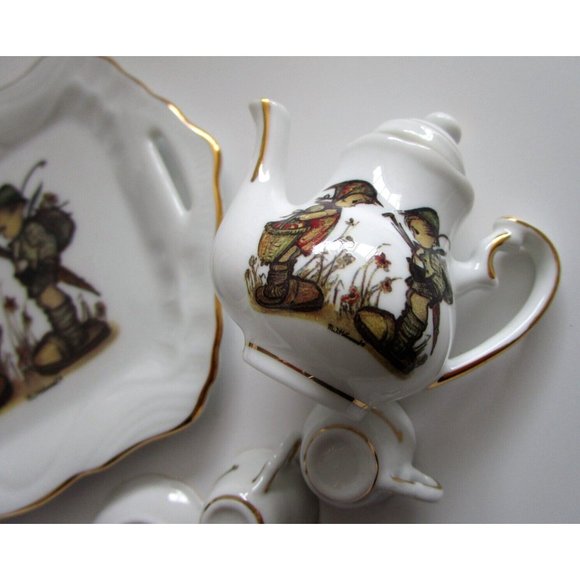 MJ Hummel Germany - Reutter Porzellan - Miniature Doll Porcelain Tea Set - VTG - Picture 14 of 16